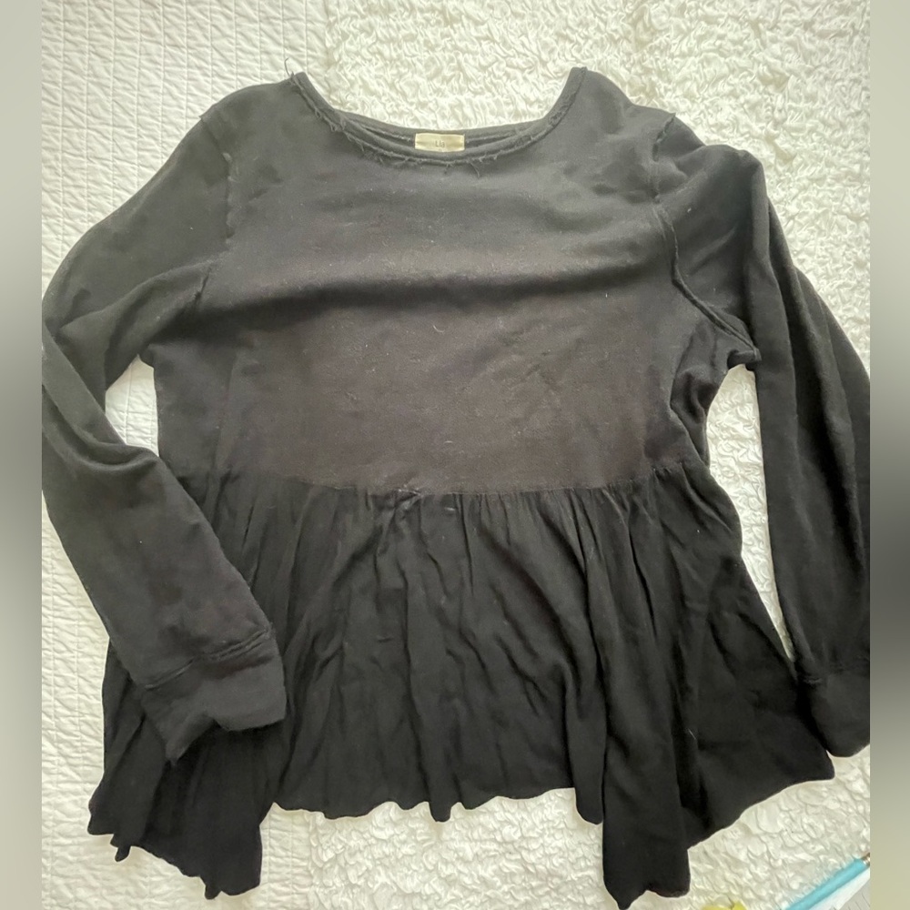 T.la (Anthropologie) flutter hem sweatshirt